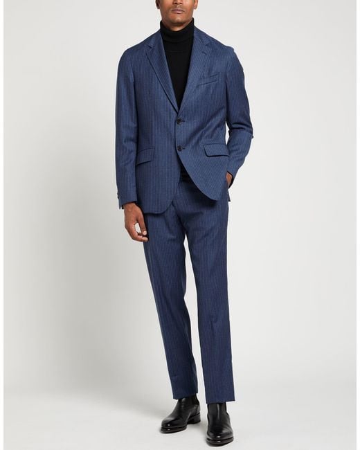 Etro Blue Suit Wool for men