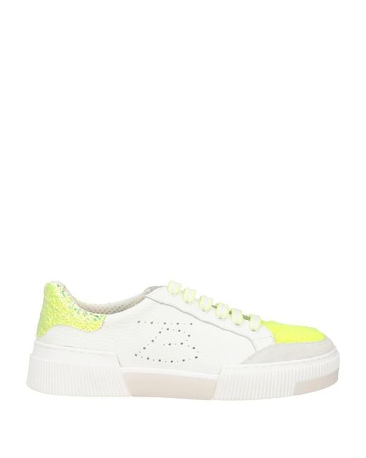 Tosca Blu White Sneakers Leather, Textile Fibers