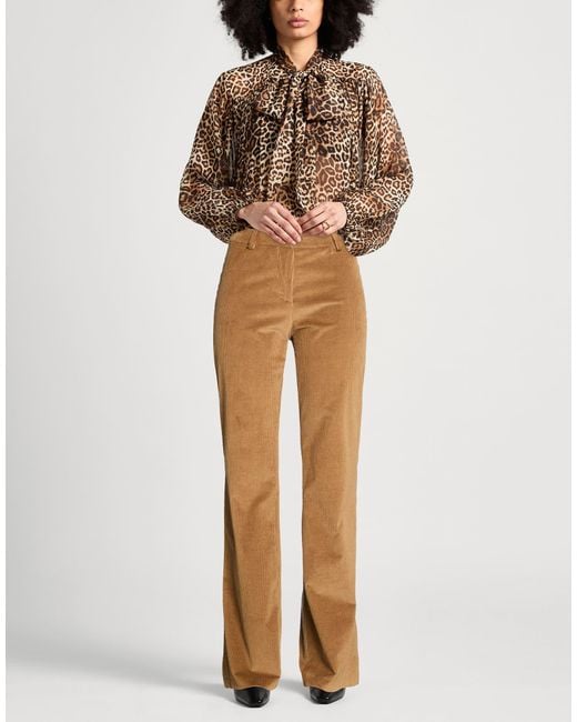 Etro Natural Pants Cotton, Elastane
