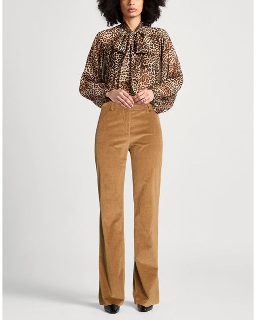 Etro Natural Pants Cotton, Elastane