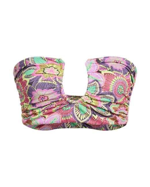 4giveness Pink Top Polyester, Elastane, Metallic Polyester, Polyamide
