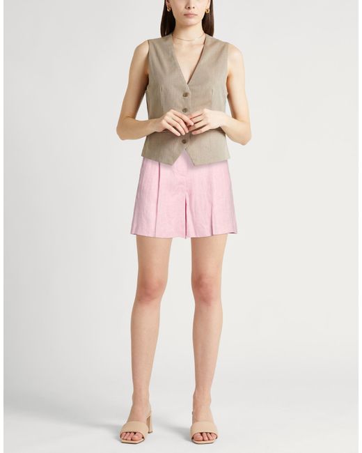 Peserico Pink Easy Shorts & Bermuda Shorts Linen