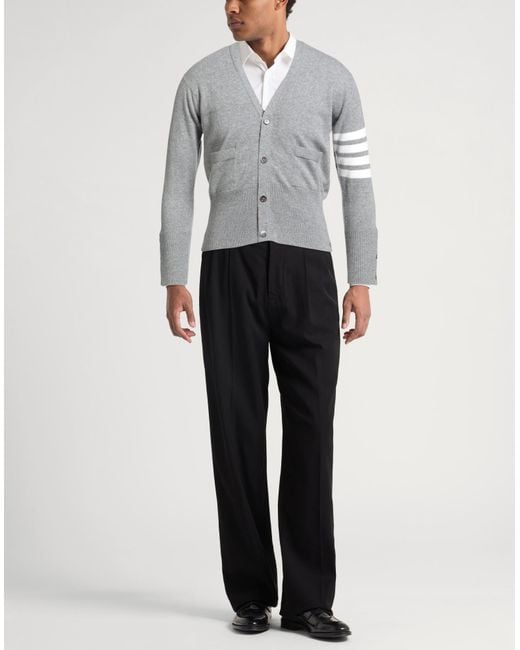 Thom Browne Gray Light Cardigan Cashmere for men