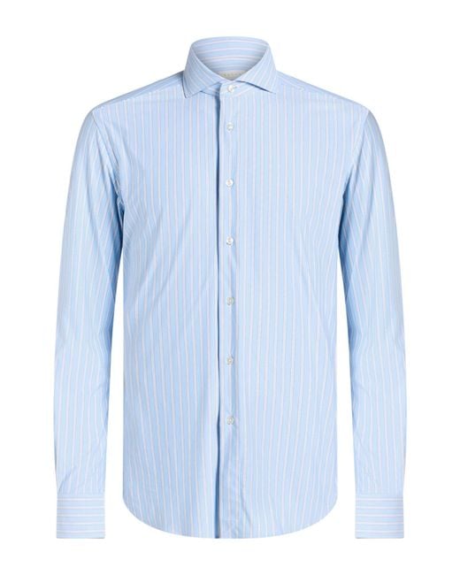 Xacus Blue Shirt Polyamide, Elastane for men
