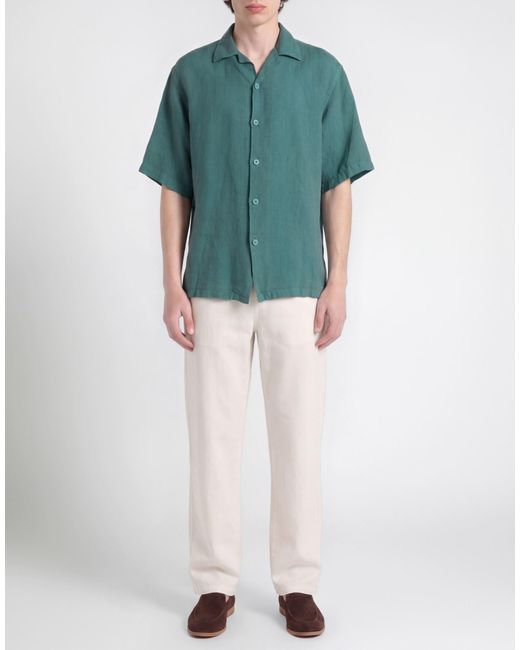 Costumein Green Shirt Linen for men