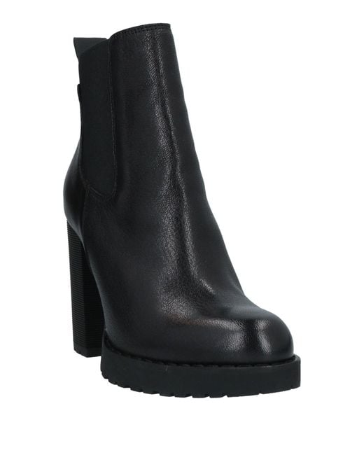 Hogan Black Ankle Boots Leather
