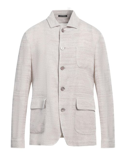 Emporio Armani White Jacket Cotton for men
