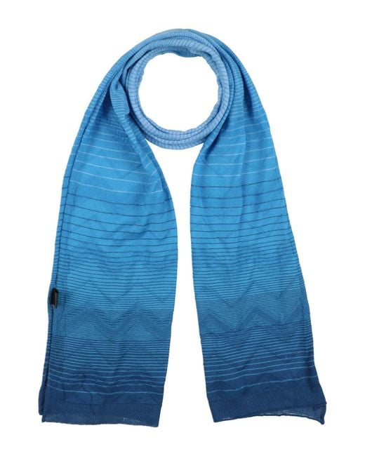 Missoni Blue Azure Scarf Cotton for men