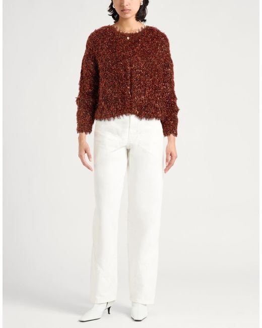 Liu Jo Red Cardigan Acrylic, Synthetic Fibers, Alpaca Wool, Wool, Mohair Wool