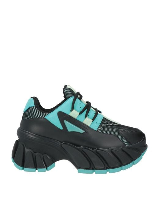 Maison Margiela Green Sneakers Leather, Textile Fibers