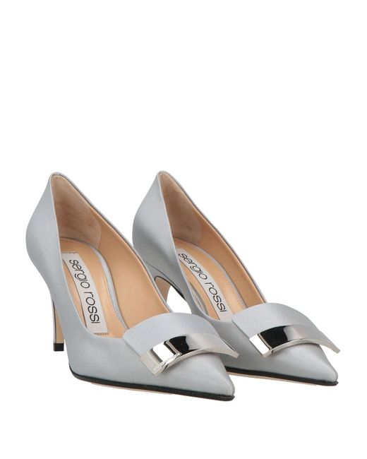 Sergio Rossi White Light Pumps Textile Fibers