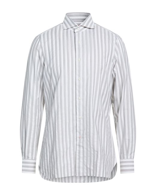 Isaia White Light Shirt Cotton for men