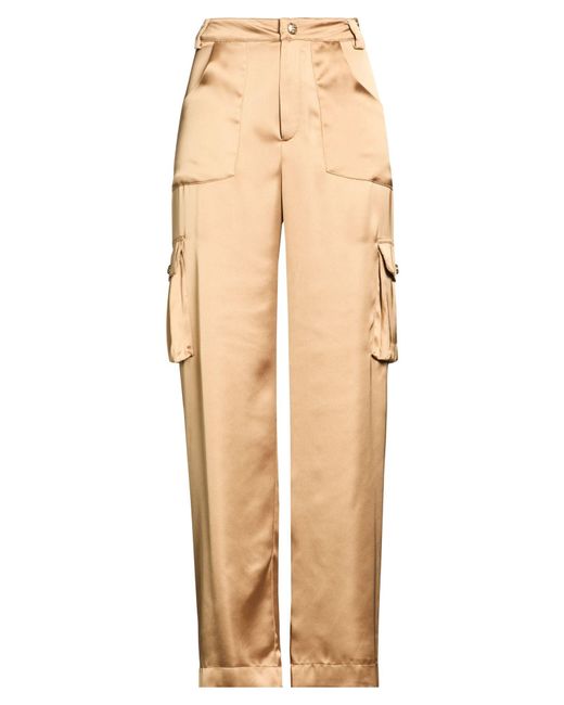 Gaelle Paris Natural Camel Pants Polyester