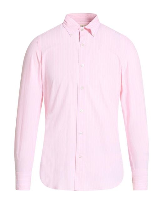 Finamore 1925 Pink Shirt Cotton for men