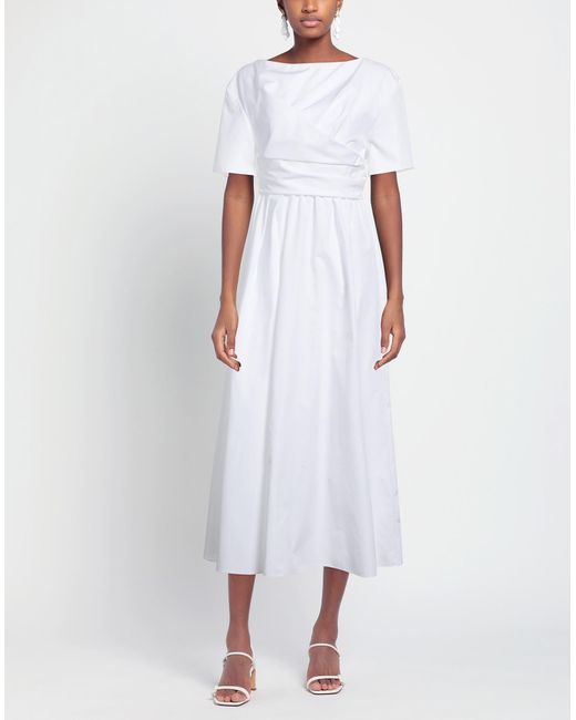 Del Core White Midi Dress
