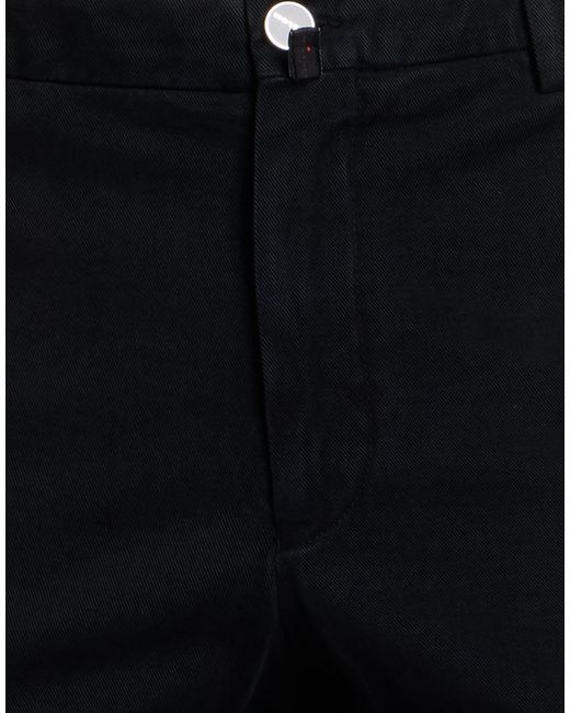 Kiton Black Pants Cotton, Elastane for men
