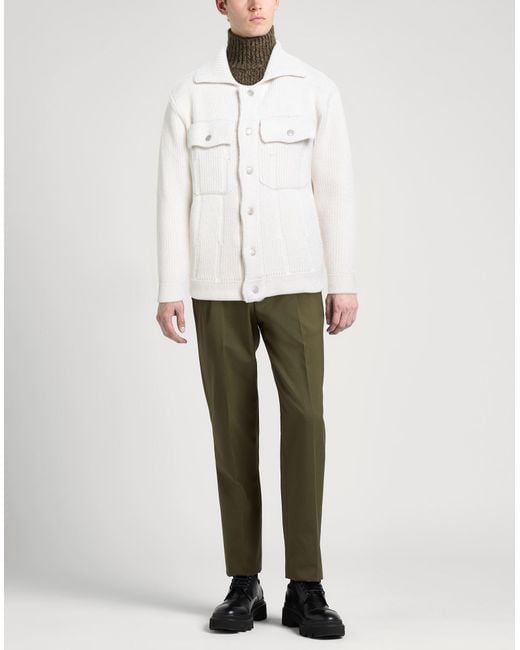 Roberto Collina White Jacket Wool, Cashmere for men