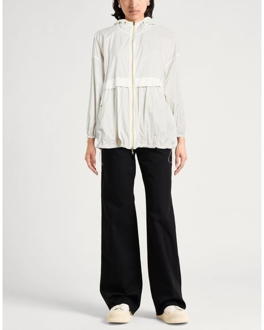 Herno White Cream Jacket Polyamide, Polyurethane