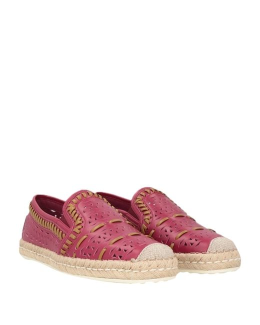 Tod's Red Espadrilles