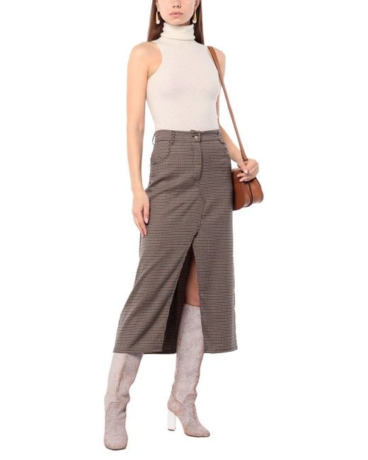 Nora Barth Brown Midi Skirt