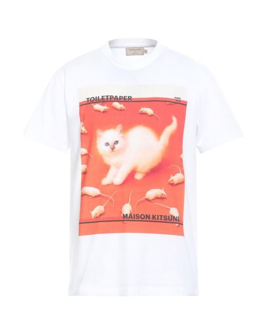 Maison Kitsuné White T-Shirt Cotton for men