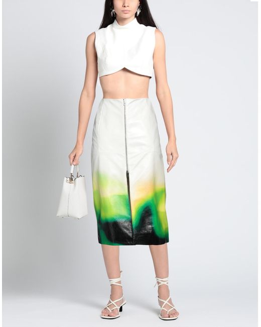 DROMe White Midi Skirt
