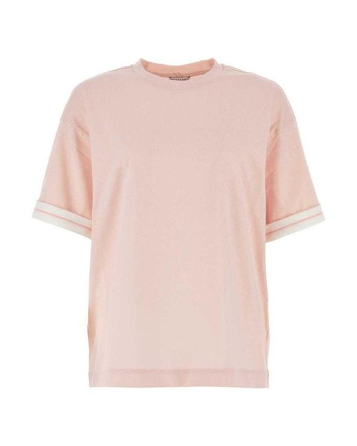 T-shirt Burberry en coloris Pink