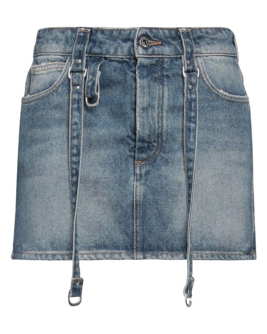 Off-White c/o Virgil Abloh Blue Denim Skirt Cotton