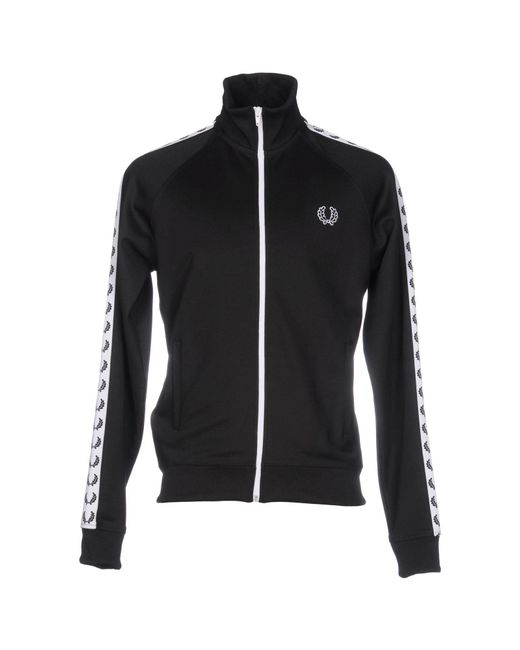 Fred perry Plain Funnel Neck Tracksuit in Black for Men | Lyst