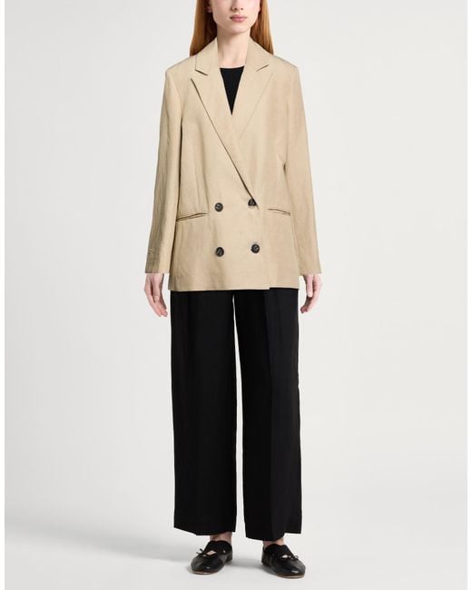 AllSaints Natural Khaki Blazer Tencel, Linen