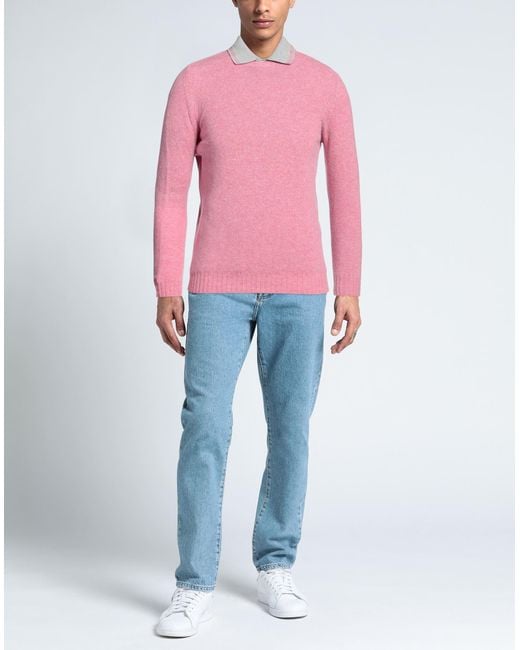 Jacob Coh?n Pink Sweater Virgin Wool, Cotton for men