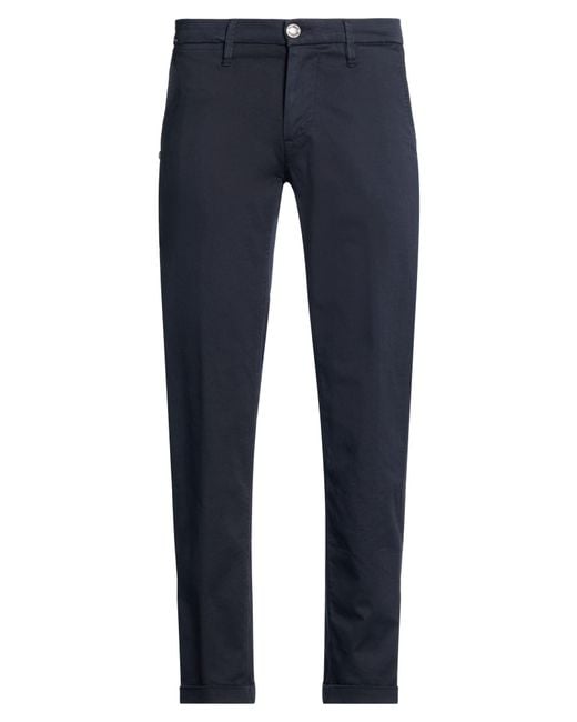 RE_HASH Blue Pants Cotton, Lyocell, Elastane for men