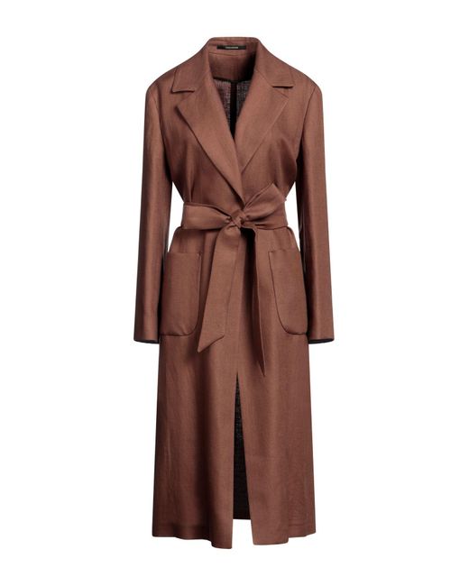 Tagliatore 0205 Brown Overcoat & Trench Coat