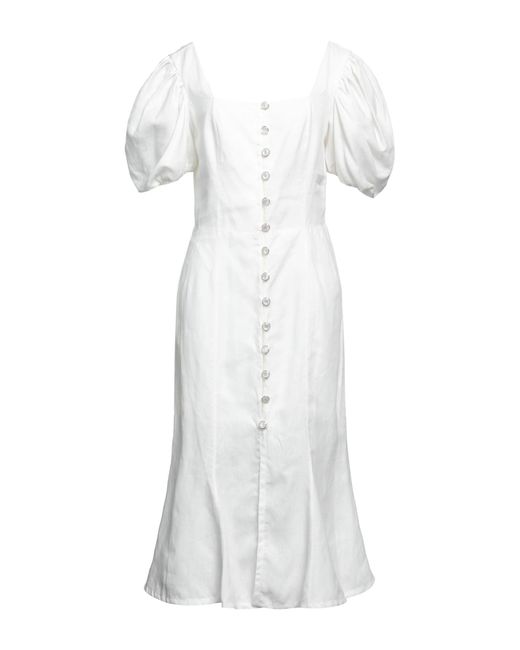 Liya White Midi Dress