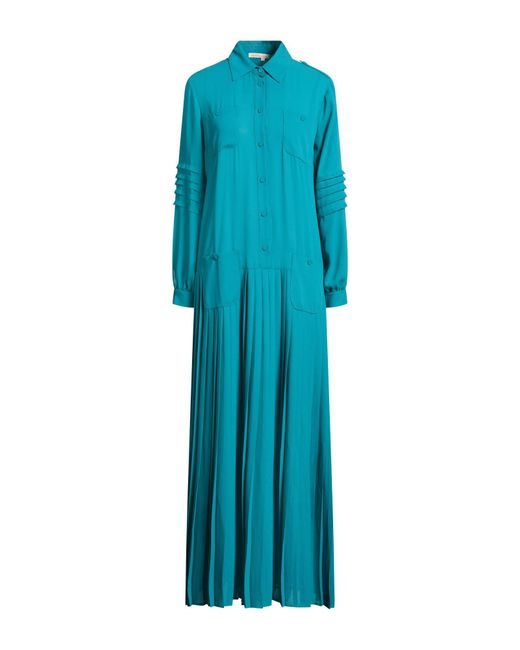 Babylon Blue Emerald Maxi Dress Polyester