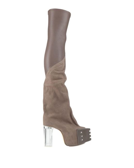 Rick Owens White Boot Leather