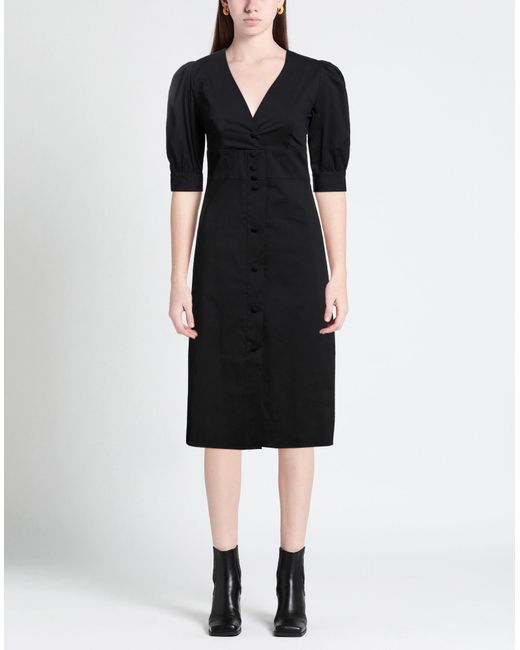 ELEONORA STASI Black Midi-Kleid