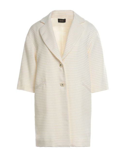 Liu Jo White Coat Polyester, Acrylic, Wool, Polyamide