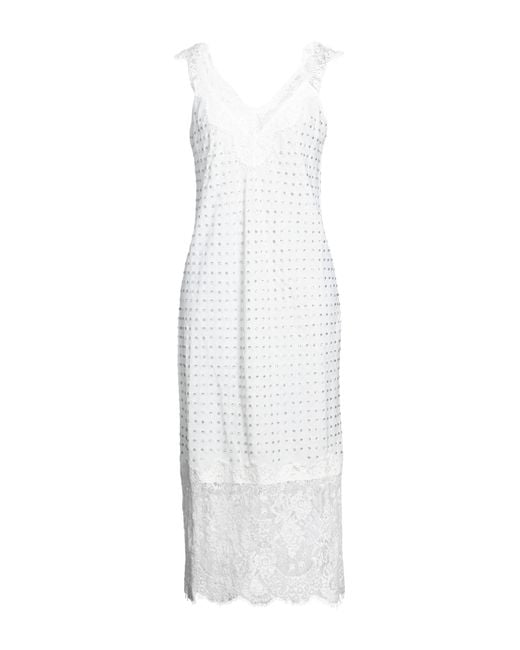 Pinko White Midi Dress
