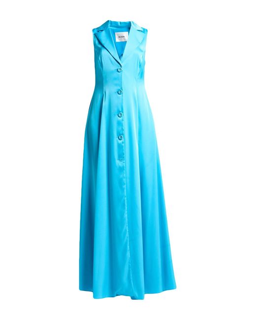 Blugirl Blumarine Blue Maxi Dress Polyester, Elastane