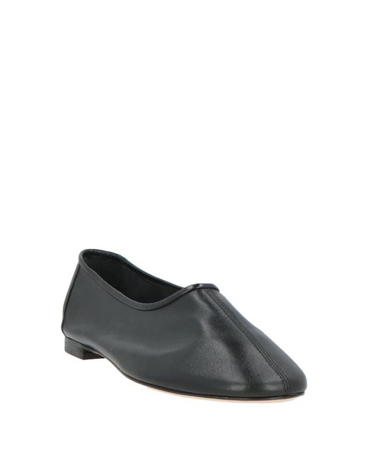 By Far Black Ballet Flats Leather