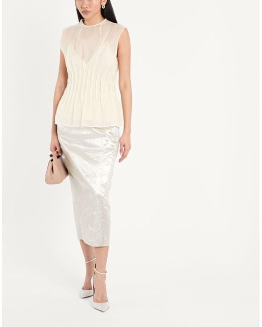 Brunello Cucinelli Gray Midi-Rock