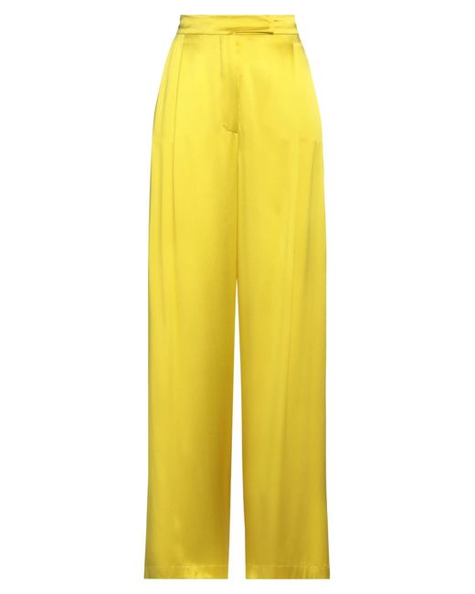 Pantaloni A Gamba Larga Fiesta di Max Mara in Yellow