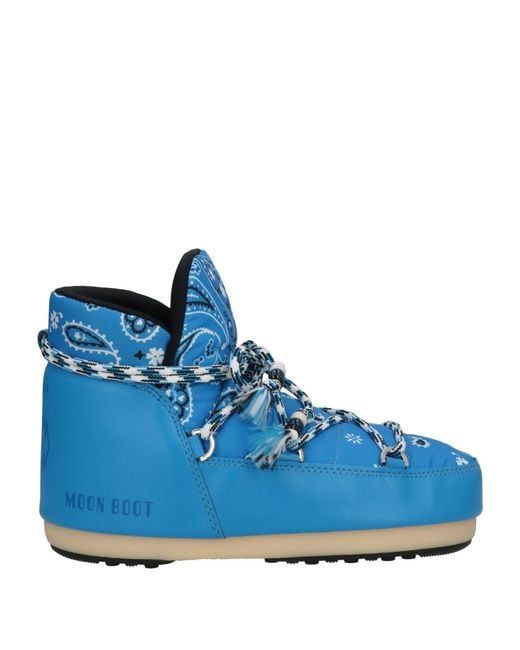 ALANUI X MOON BOOT Blue Azure Ankle Boots Textile Fibers