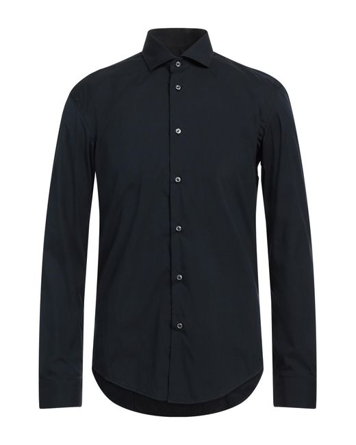 Brian Dales Blue Midnight Shirt Cotton, Polyamide, Elastane for men