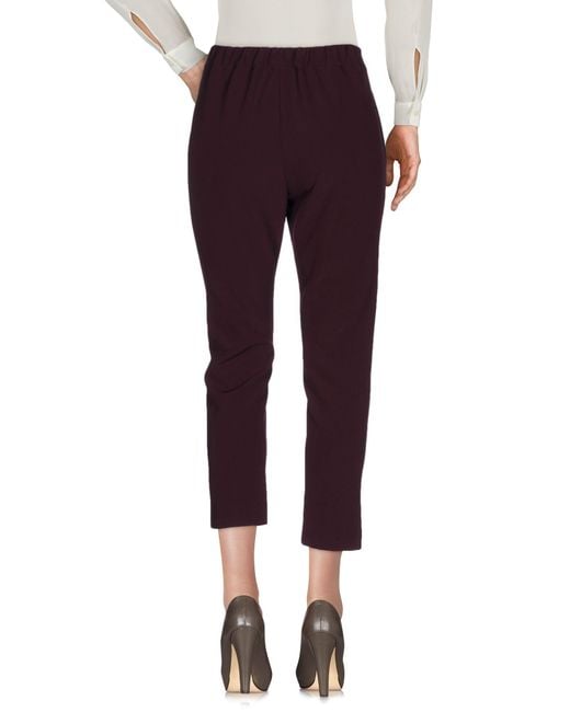 Twenty Easy By Kaos Purple Plum Pants Polyester, Elastane