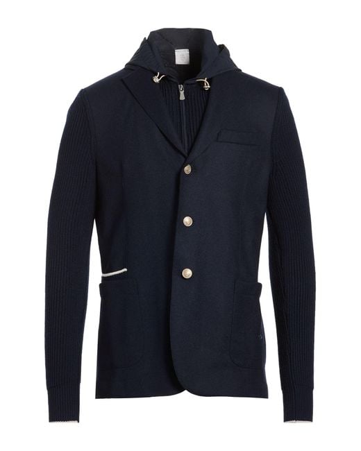 Eleventy Blue Blazer Wool, Polyamide for men