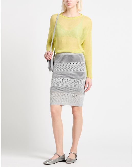 Babylon Gray Midi Skirts