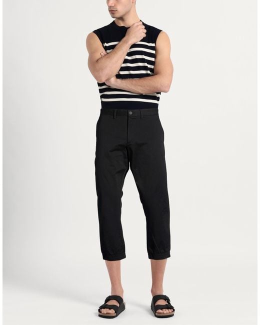 Lacoste Black Pants Cotton, Elastane for men