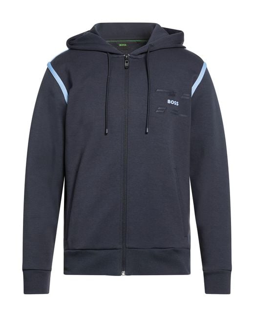Boss Blue Midnight Sweatshirt Cotton, Polyester, Elastane for men
